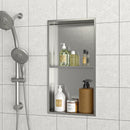 Modern Stainless Steel Shower Niche Double Shelf For Bathroom