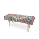 Prytania - Boho Handmade Fabric Upholstered Bench