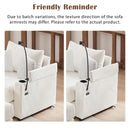 Single Sofa Couch With Storage Space, Movable Ottoman, USB Ports, Cup Holders, Phone Holder
