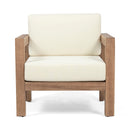 Outdoor Club Chair With Cushion And A Shape Legs - Beige