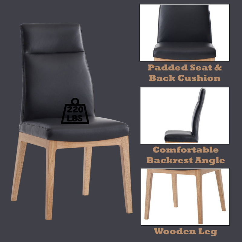 Raquan - Side Chair (Set of 2) - Black & Walnut