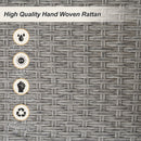 2 Person Hanging Seat, Rattan Woven Swing Chair, Porch Swing With Ropes