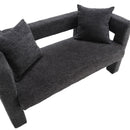 Modern Chenille Loveseat Sofa, Comfy Upholstered 2 Seater