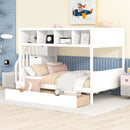 Bunk Bed With Shelfs, Storage Staircase And 2 Drawers