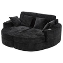 Boneless Design Upholstered Sofa Bed With Cup Holders