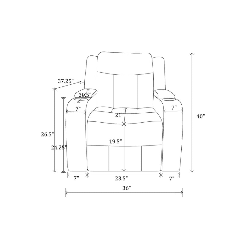 Blanca - Power Reclining Set With LED Lights, USB And Built In Speakers