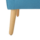 Modern Arm Chair With Tufted Back And Wooden Legs