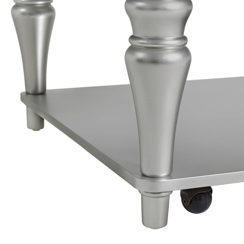 Avril - Coffee Table With Casters - Silver