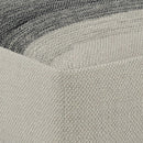 Sabella - Square Woven Outdoor / Indoor Pouf - Gray / White