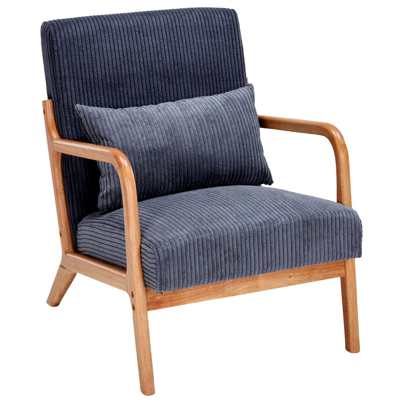 Accent Arm Chair With Pillow Upholstered