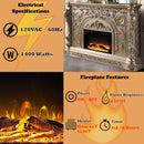 Danae - Fireplace - Antique Silver