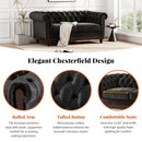 Chesterfield Velvet Loveseat Sofa, 2 Person Rolled Arm Upholstered Couch