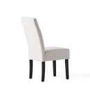 Carter - 5 Tuft Dining Chair With Button Tufted Backrest And Espresso Legs - Ivory