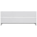 Full Floor Bed with Side Bookcase,Shelves,Guardrails,White