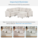 Sectional Sofa Convertible Pull-Out Sofa Bed With A Movable Storage Ottoman For Living Room