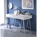Coleen - Writing Desk (Same Ac00901) - White High Gloss & Chrome