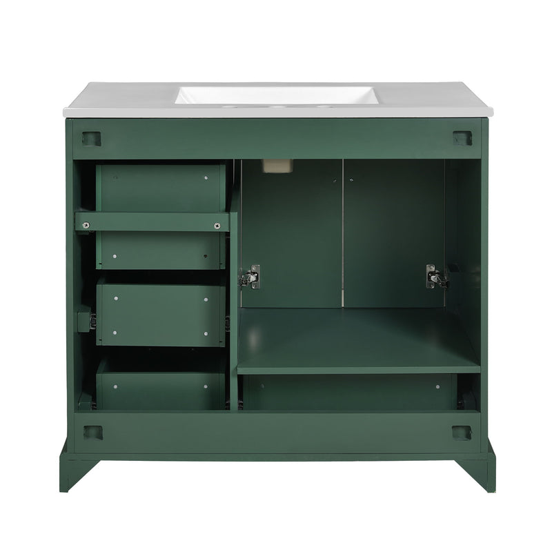 Traditional Bathroom Vanity With Soft Close Doors And Drawers