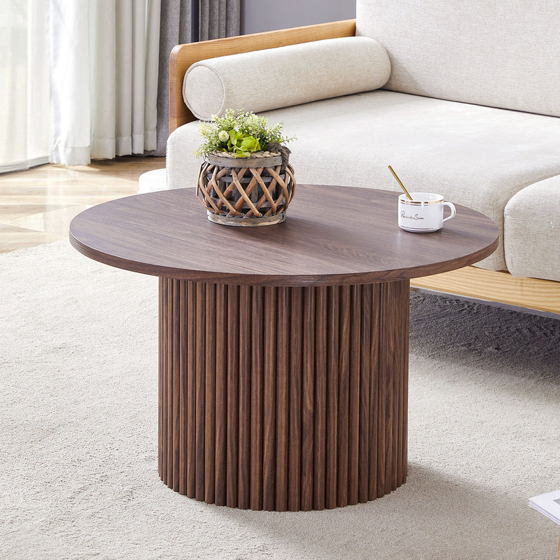 Modern Circular Coffee Table Cylindrical Design