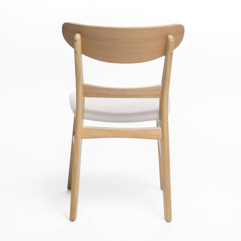 Mid Century Modern Dining Chair With Upholstered Seat And Wood Frame