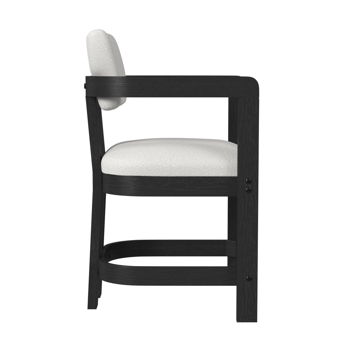 Portland Arm Counter Stool (Set of 2) in Black / White by Elements International, view 6