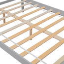 Full Bed with Headboard and Footboard,with 2 Nightstands,Grey