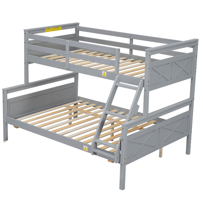 Bunk Bed With Ladder And Safety Guardrail