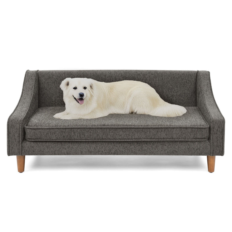 Modern Durable Elevated Dog Sofa Bed With Irregular Armrest Design