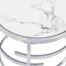 Elegant Round Table With Sintered Stone Top & Sturdy Metal Frame