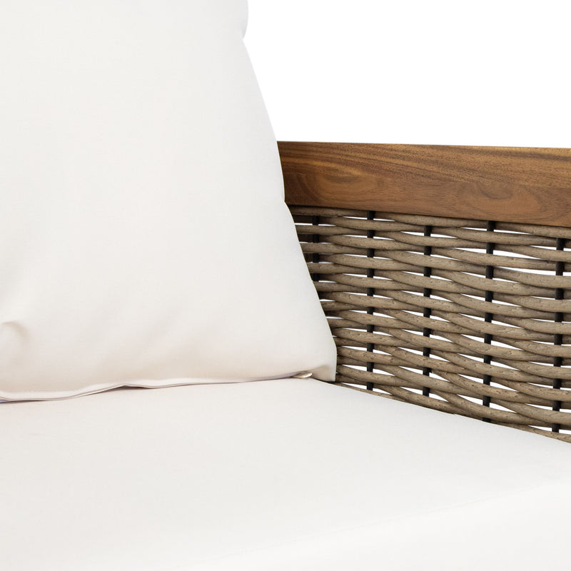 Outdoor Acacia Wood Club Chairs With Cushions