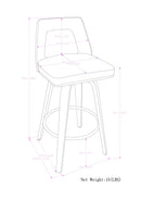 Ellison - Bentwood Upholstered Swivel Stool (Set of 2)