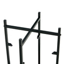 JWS Tempered Glass End Table (Set of 2), Round Coffee Table For Bedroom Living Room Office - Black