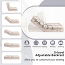 Upholstered Human Dog Bed And Pets, Bean Bag Floor Sofa With Massage Pillow, 5 Adjustable Positions & 2 Soft Pillows