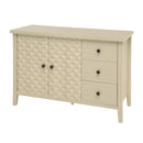 Modern 2 Door 3 Drawer Storage Cabinet, Buffet Cabinet With 2 Embossed Door For Living Room, Kitchen, Entryway - Natural