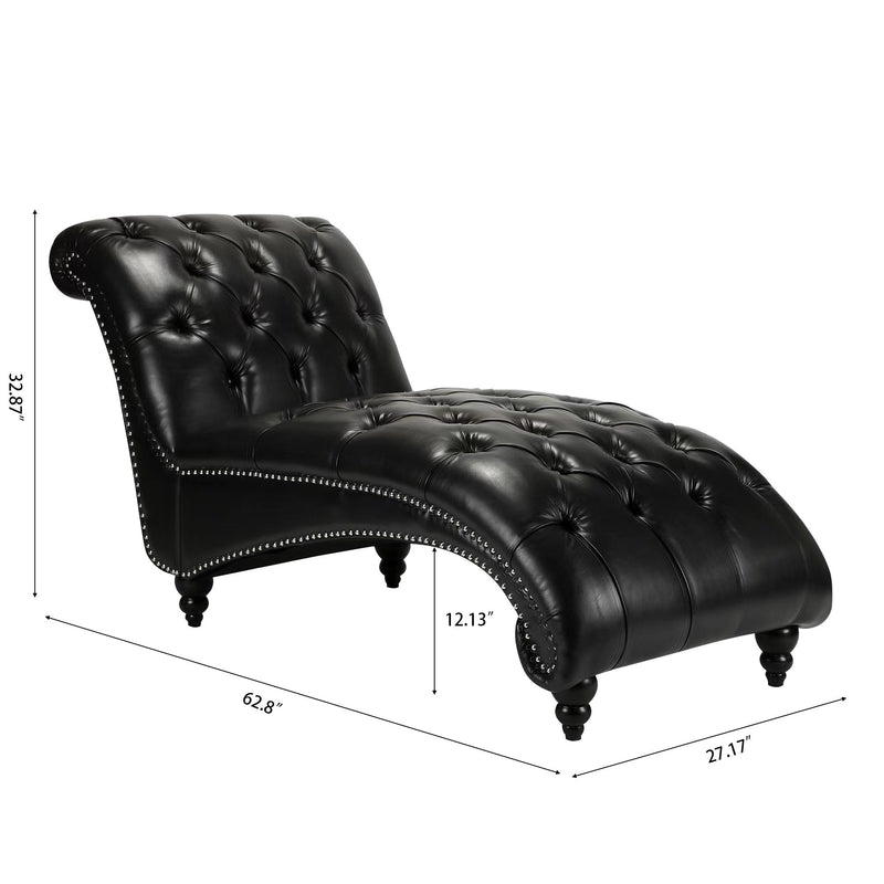 Tufted Armless Chaise Lounge