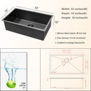 Undermount Kitchen Sink 16 Gauge Stainless Steel