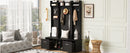 5 In 1 Entryway Bench With Coat Rack, 7 Sturdy Hooks, 2 Spacious Drawers And Adjustable Shelves