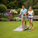 4X2 Ft Large Size Cornhole Board (Set of 2), Outdoor Game Board Set With 8 Bean Bags, Perfect For Lawn, Backyard, Beach, Park - White / Green