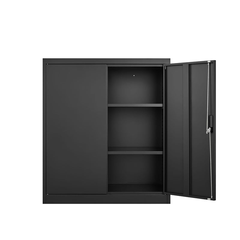 Metal Storage Cabinet With Locking Doors And Adjustable Shelf, Folding Filing Storage Cabinet, Folding Storage Locker Cabinet For Home Office, School, Garage