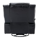 360° Swivel And Rocking Home Theater Recliner Manual Recliner Chair With A LED Light Strip For Living Room