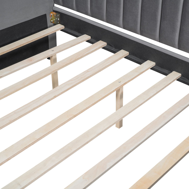 Upholstered Daybed With Slat Support