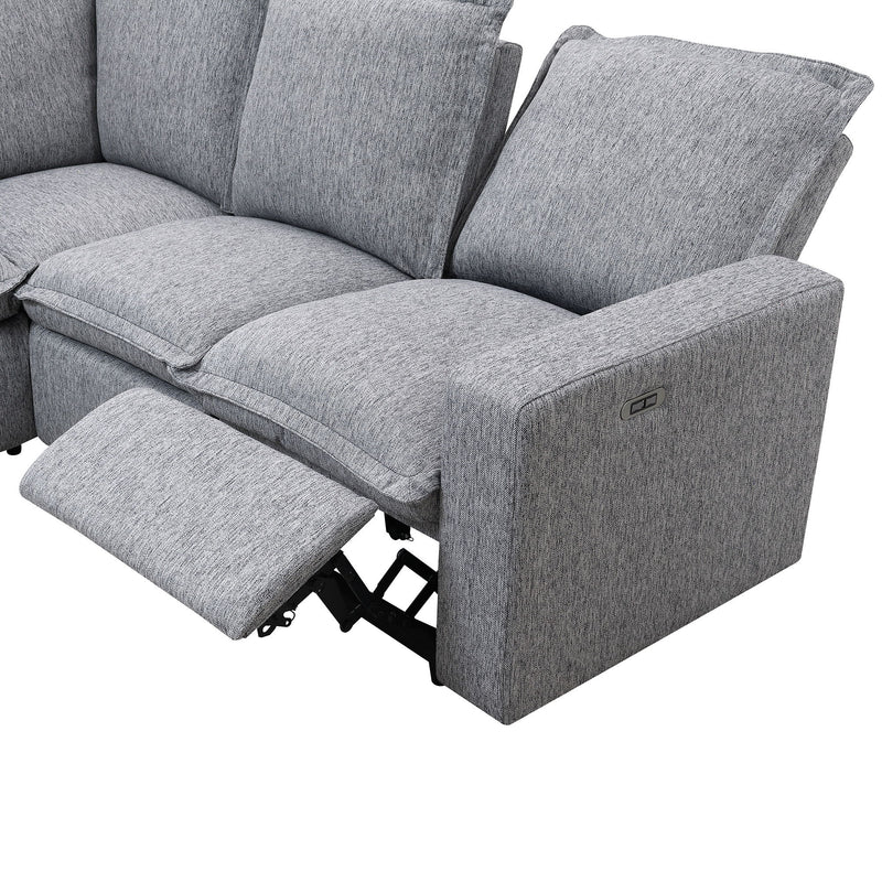 Power Recliner Chair Home Theater Seating Soft Chair With USB Port For Living Room, Bedroom, Theater Room