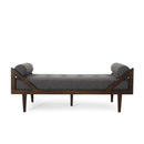 Chic Contemporary Chaise Lounge With Button Tufting And Bentwood Structure