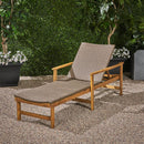 Hampton - Style Wood And Wicker Chaise Lounge With Adjustable Features And Natural - Natural