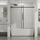 Frameless Tub Sliding Shower Door With Easy Clean Coating
