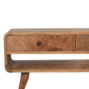 Reverse Curve Media Unit - Oak