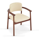 Dining Room Chairs, Ideal For Home & Kitchen (Set of 2) - Beige / Dark Walnut