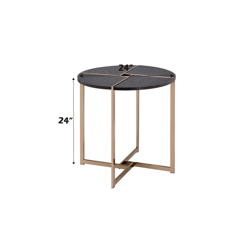 Bromia - End Table - Black & Champagne - Atlantic Fine Furniture Inc