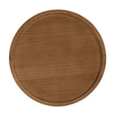 Hollow - Edge Retro Art Pine Side Table With Antique And Natural Color, Iron And Pine Construction - Antique Gold / Natural