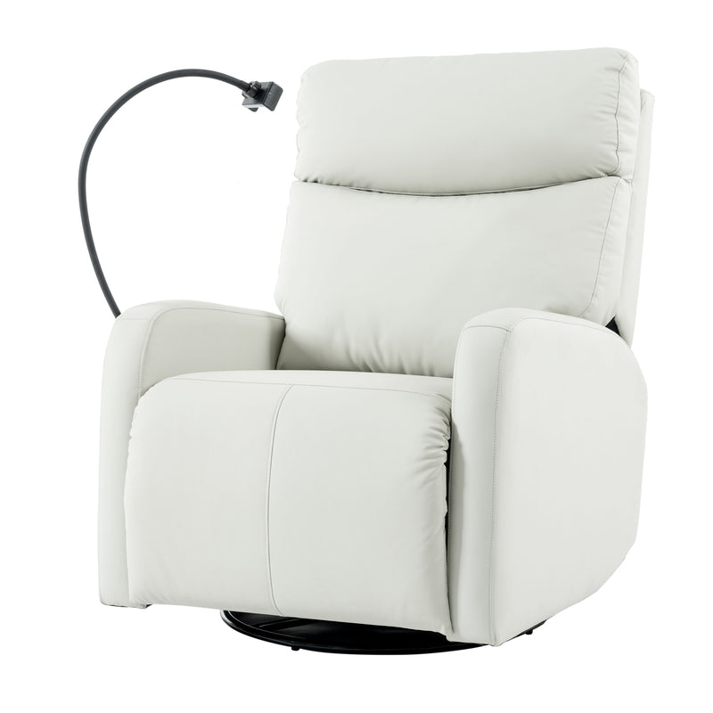 Rocking Recliner Chair, 360 Degree Swivel Nursery Rocking Chair, Glider Chair, Modern Small Rocking Swivel Recliner Chair For Bedroom, Living Room Chair Home Theater Seat, Phone Holder