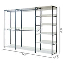 Fiona - Freestanding 3 Tower System Walk In Closet With 7 Shelf Wood And Metal Frame - White